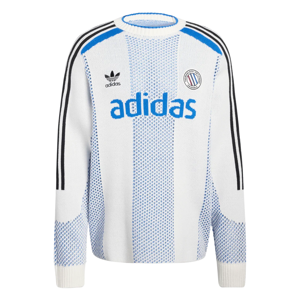 adidas Adicolor Blokecore Lightweight Pullover – White / Blue