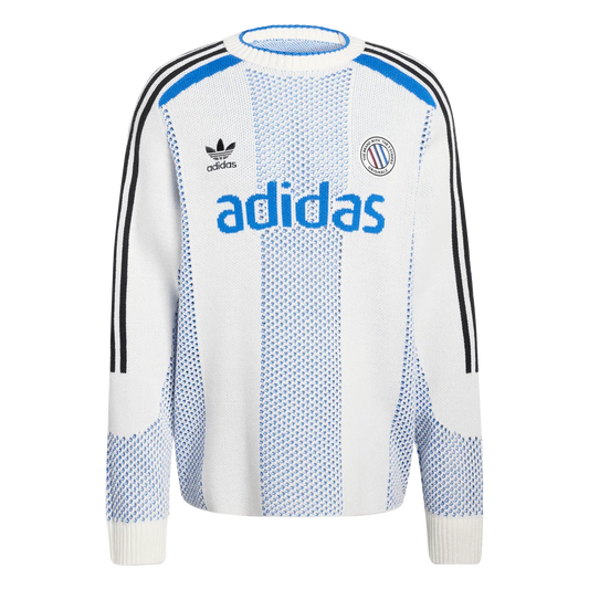 adidas Adicolor Blokecore Lightweight Pullover – White / Blue
