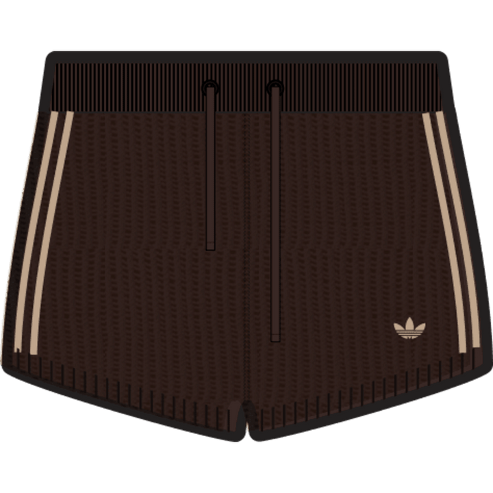 Adidas Crochet Shorts Aurora Coffee Magic Beige