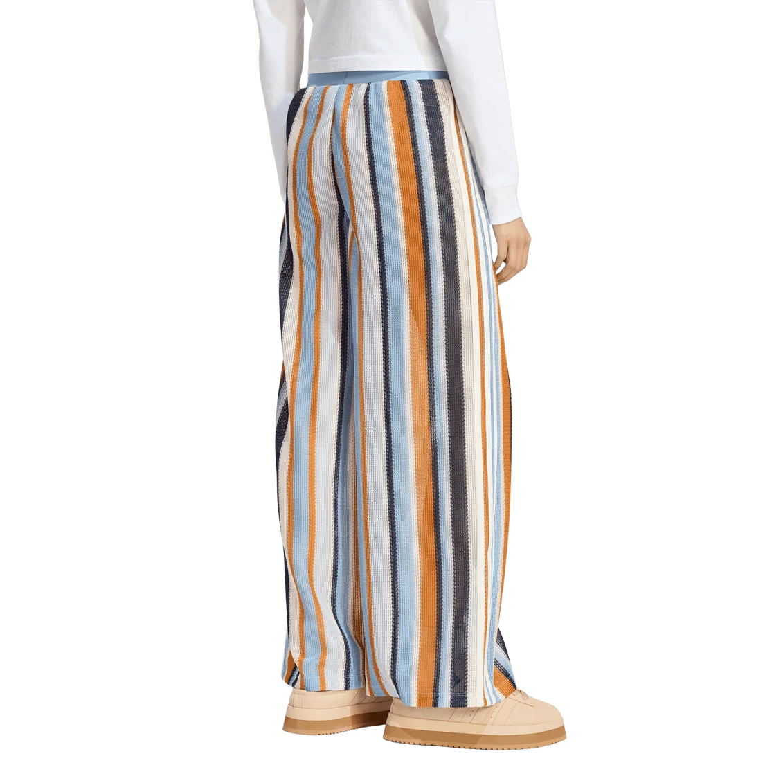 adidas Originals Summer Glow Knitted Firebird Track Pants – Ash Blue