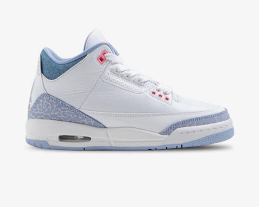 Air Jordan 3 Retro GS "White Pink Foam / Ice Blue" – Girls' Sizing