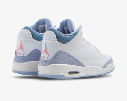 Air Jordan 3 Retro GS "White Pink Foam / Ice Blue" – Girls' Sizing