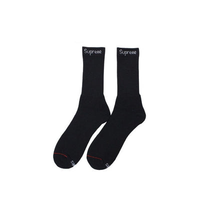 Supreme x Hanes Crew Socks – Black 4 Pack