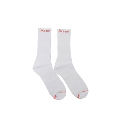 Supreme x Hanes Crew Socks – White 4 Pack