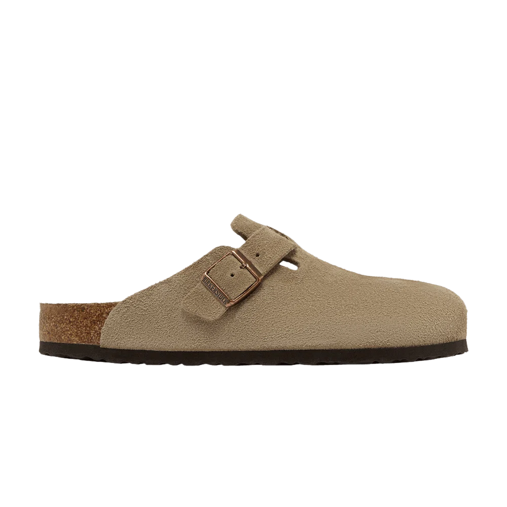 Birkenstock Boston Soft Footbed Suede Taupe