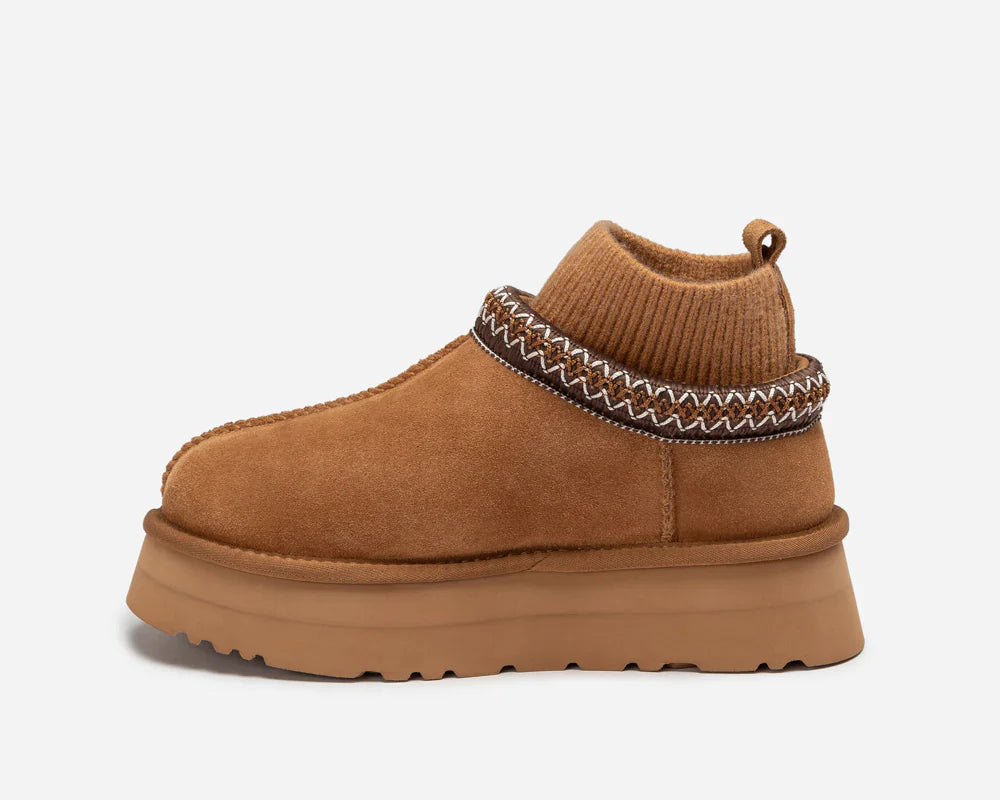 UGG Tazzlita Platform Boots “Chestnut” – Limited Edition Shearling Luxury | Luxem Swiss