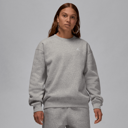 Jordan Brooklyn Fleece Women's Crew-Neck Sweatshirt Dark Grey Heather/White – FV7074-063-XS – product image