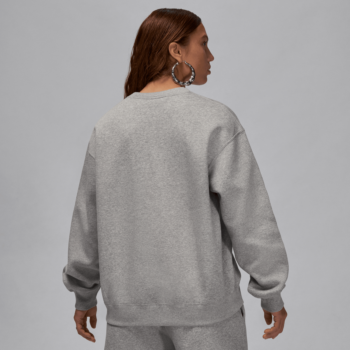 Jordan Brooklyn Fleece Women's Crew-Neck Sweatshirt Dark Grey Heather/White – FV7074-063-XS – product view 2
