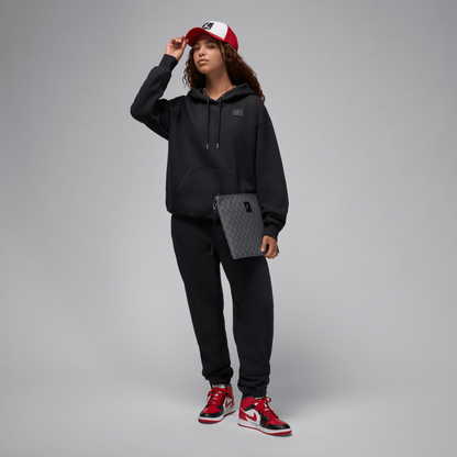 Jordan Flight Fleece Women's Satin-Lined Pullover Hoodie Black/Dark Smoke Grey – FV7050-010-XS – product view 5