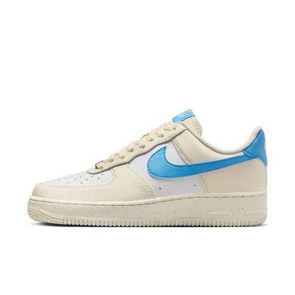 Nike Air Force 1 Low '07 Next Nature Pale Ivory University Blue Women's DC9486-110 outsole and detail view