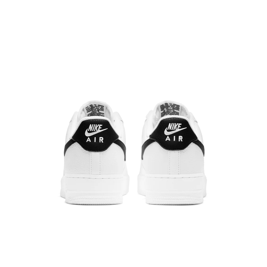Nike Air Force 1 Low '07 White Black Pebbled Leather