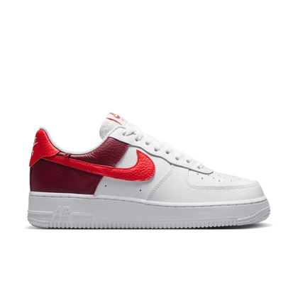 Nike Air Force 1 Low ’07 White Light Crimson Gold Charm – Women’s Sneakers