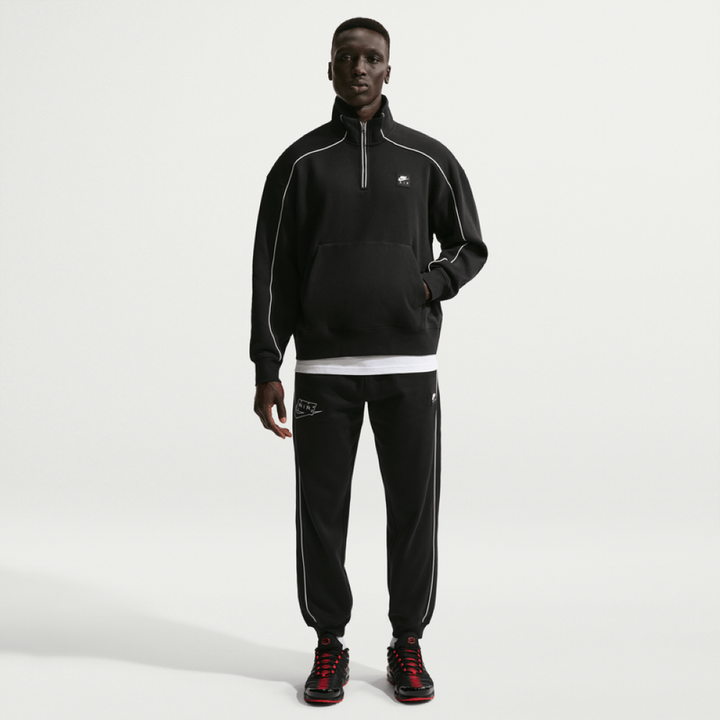 Nike Air Men's Fleece Quarter-Zip Top Black