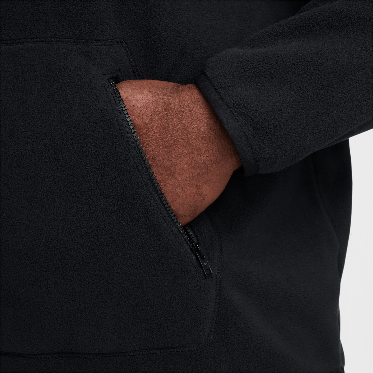 Nike Club Men's Winterized Pullover Hoodie Black/White – FZ0660-010-S – product view 4