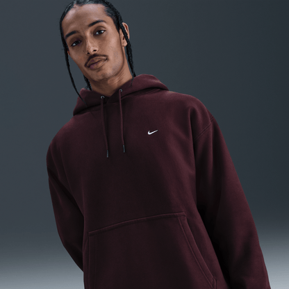 Nike Solo Swoosh Men's Pullover Hoodie Burgundy Crush/Burgundy Crush/White – HV1082-652-S – product view 4