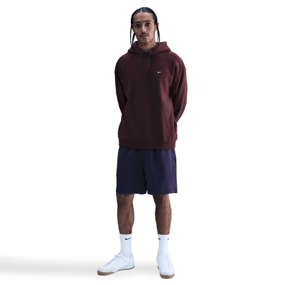 Nike Solo Swoosh Men's Pullover Hoodie Burgundy Crush/Burgundy Crush/White – HV1082-652-S – product image