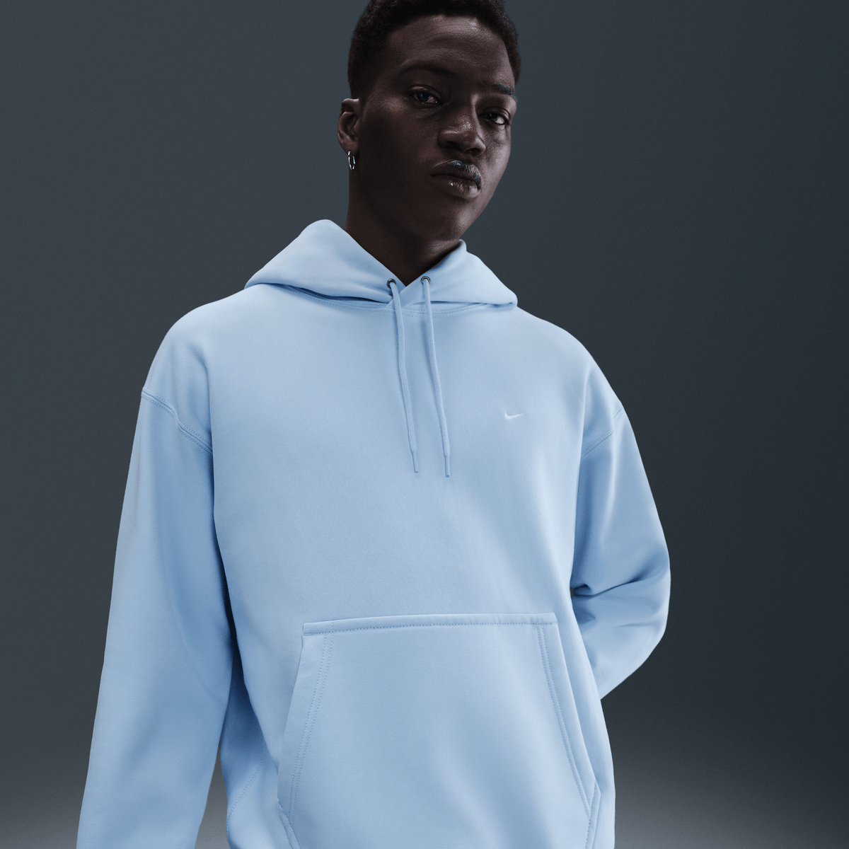 Nike Solo Swoosh Men's Pullover Hoodie Celestine Blue/Celestine Blue/White – HV1082-441-L – product view 4