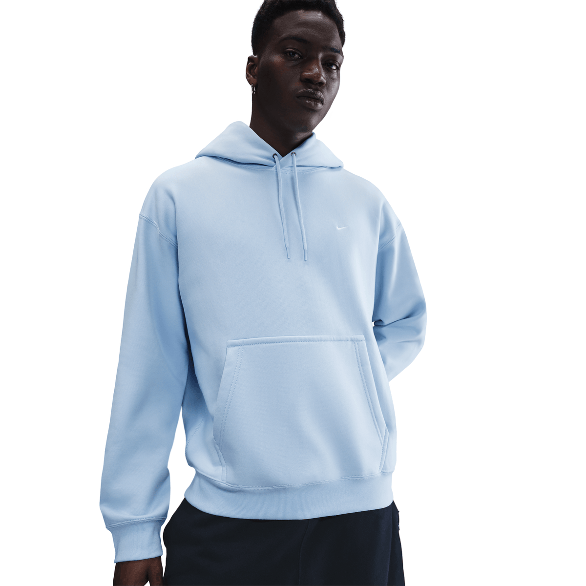 Nike Solo Swoosh Men's Pullover Hoodie Celestine Blue/Celestine Blue/White – HV1082-441-L – product view 3