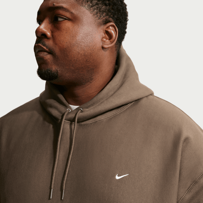 Nike Solo Swoosh Men's Pullover Hoodie Dark Hazel/White – HV1082-212-S – product view 4