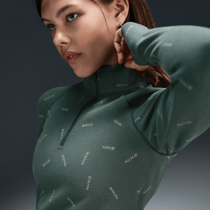 Nike Sportswear Collection Women's Slim 1/2-Zip Long-Sleeve Logo Top Vintage Green/Light Army/Vintage Green – FV7821-338-XS – product view 5