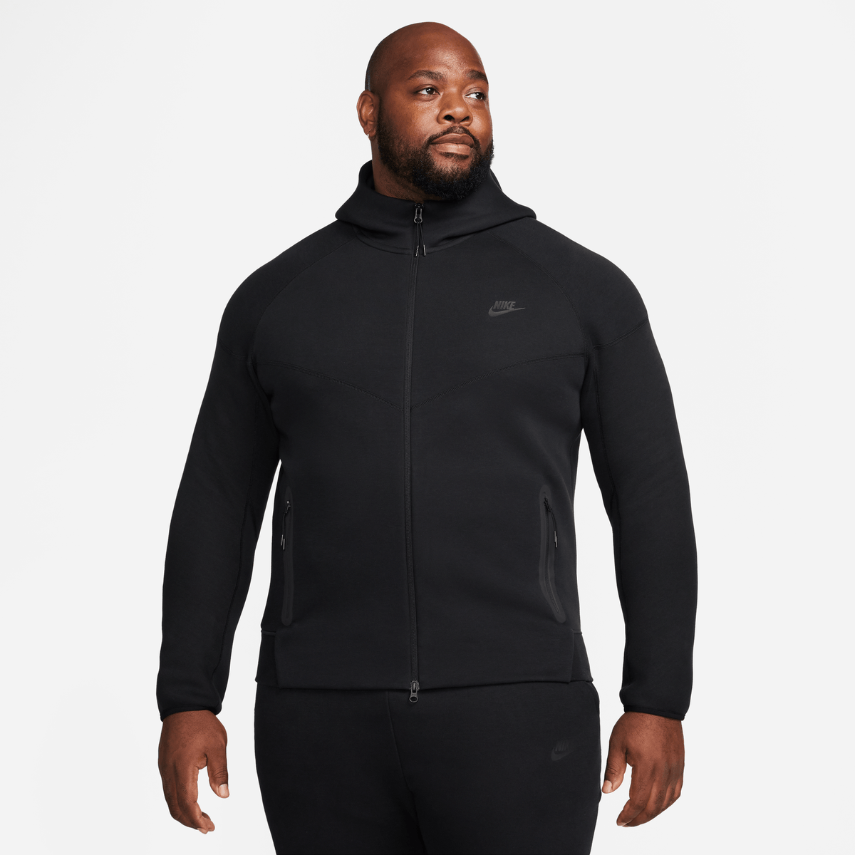 Nike Sportswear Tech Fleece Windrunner Full-Zip Hoodie Black/Black – FB7921-010-XL – product view 3