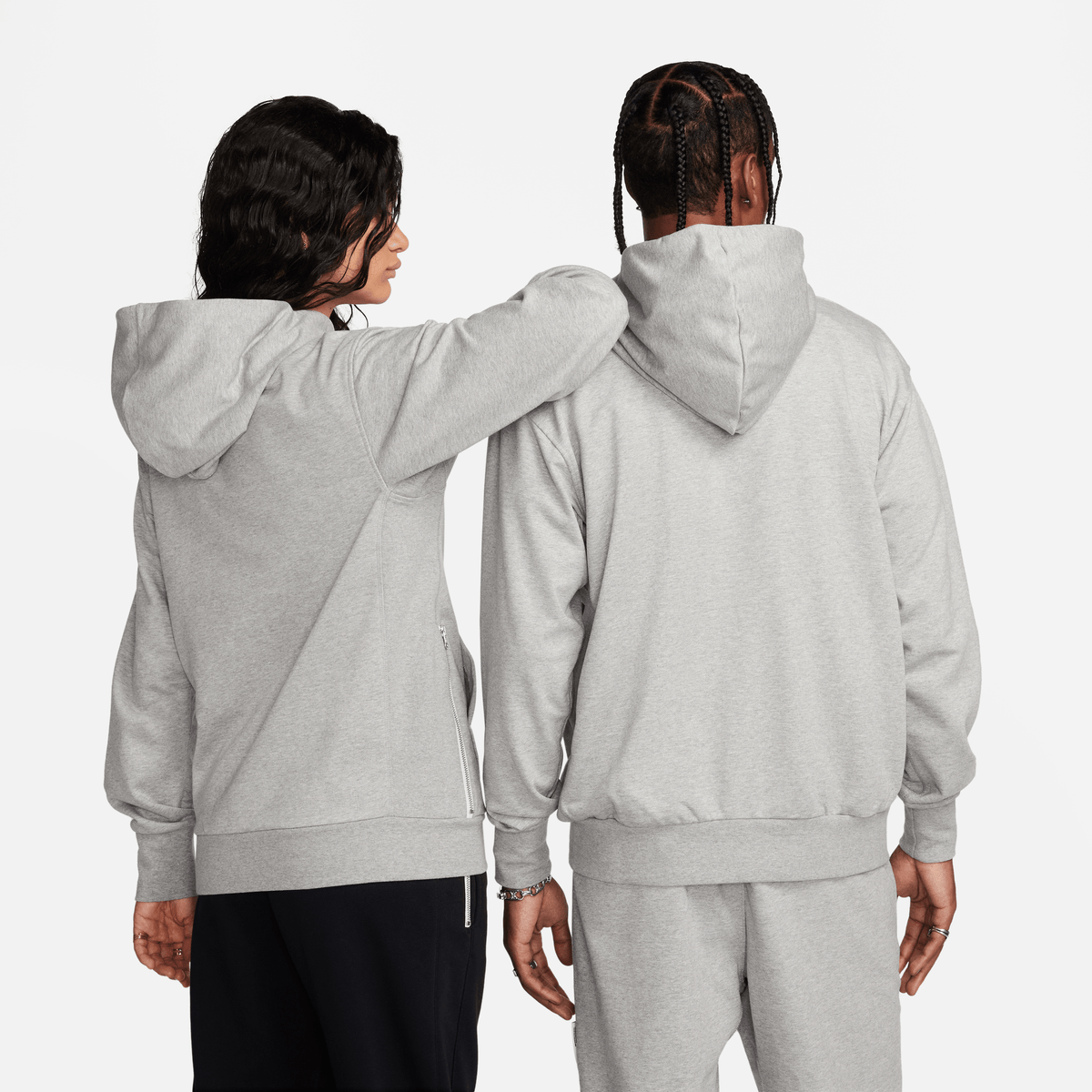 Nike Standard Issue Men's Dri-FIT Full-Zip Basketball Hoodie Dark Grey Heather/Pale Ivory – DQ5816-063-S – product image
