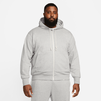 Nike Standard Issue Men's Dri-FIT Full-Zip Basketball Hoodie Dark Grey Heather/Pale Ivory – DQ5816-063-S – product view 3