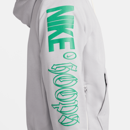 Nike Standard Issue Men's Dri-FIT Pullover Hoodie Wolf Grey/Stadium Green – FN2702-012-M – product view 3