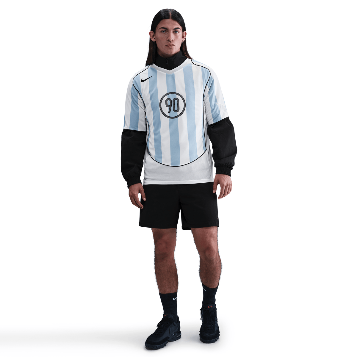 Nike T90 Dri-Fit Soccer Jersey 'Psychic Blue/White/Black/Black' – IB4214-422-M – product image