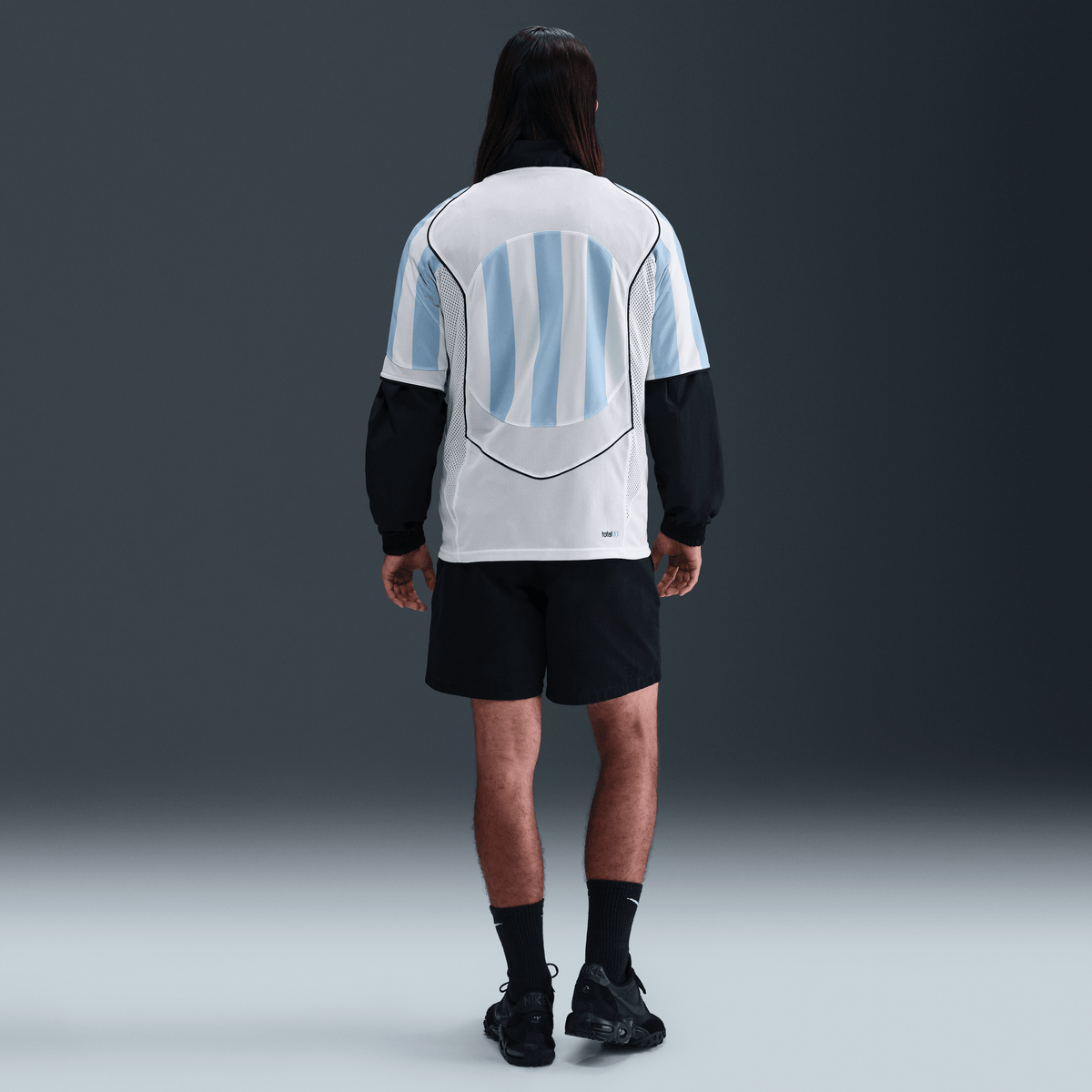 Nike T90 Dri-Fit Soccer Jersey 'Psychic Blue/White/Black/Black' – IB4214-422-M – product view 2