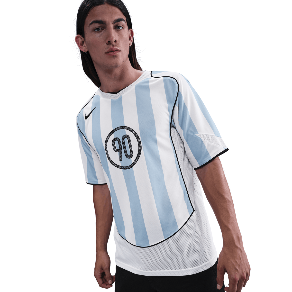 Nike T90 Dri-Fit Soccer Jersey 'Psychic Blue/White/Black/Black' – IB4214-422-M – product view 3
