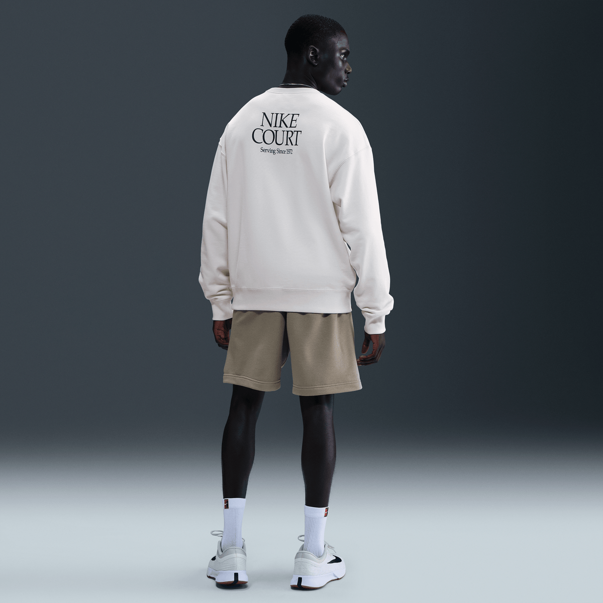 NikeCourt Men's French Terry Crewneck Top Phantom – IQ6556-030-M – product image