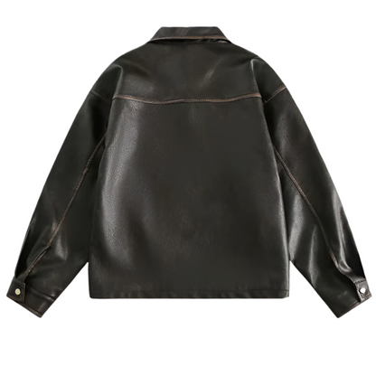 Icardi Luxe Patchwork PU Leather Bomber – Spring/Autumn 2025