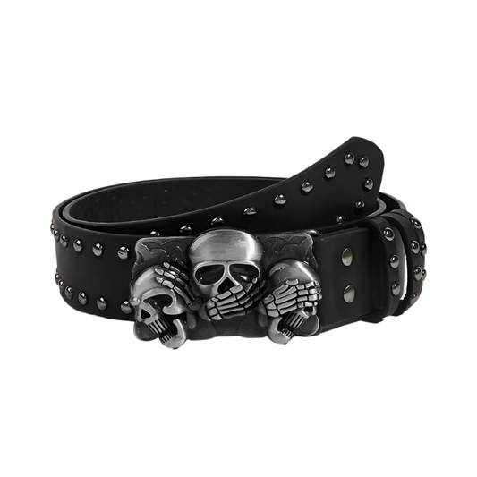 „SkullLock – pas z czaszką w stylu gotyckim”