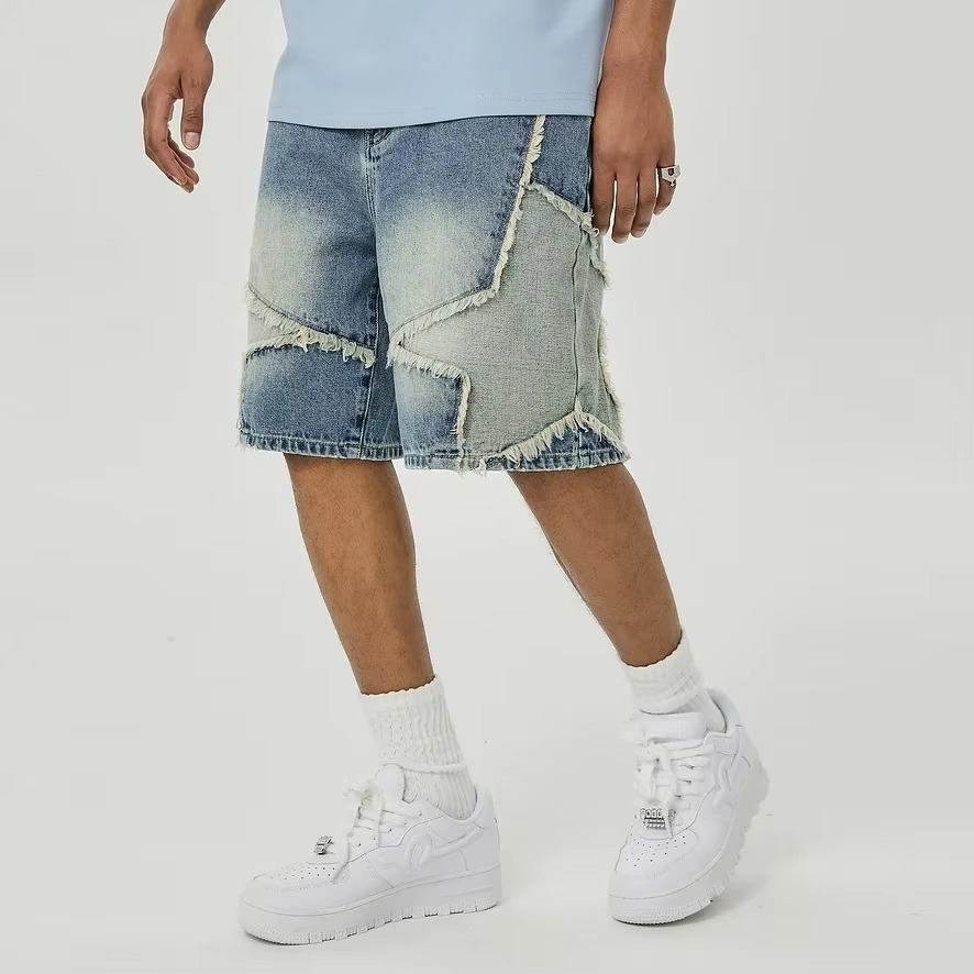 Starfade Patchwork Denim Shorts