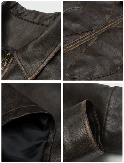 Icardi Luxe Patchwork PU Leather Bomber – Spring/Autumn 2025