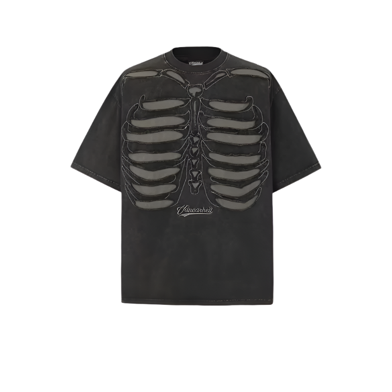 Koszulka retro punkowa „Skull Wreck”