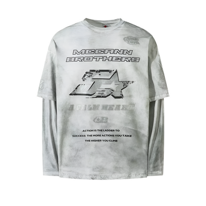 "EchoScript Washed Long Sleeve Tee"