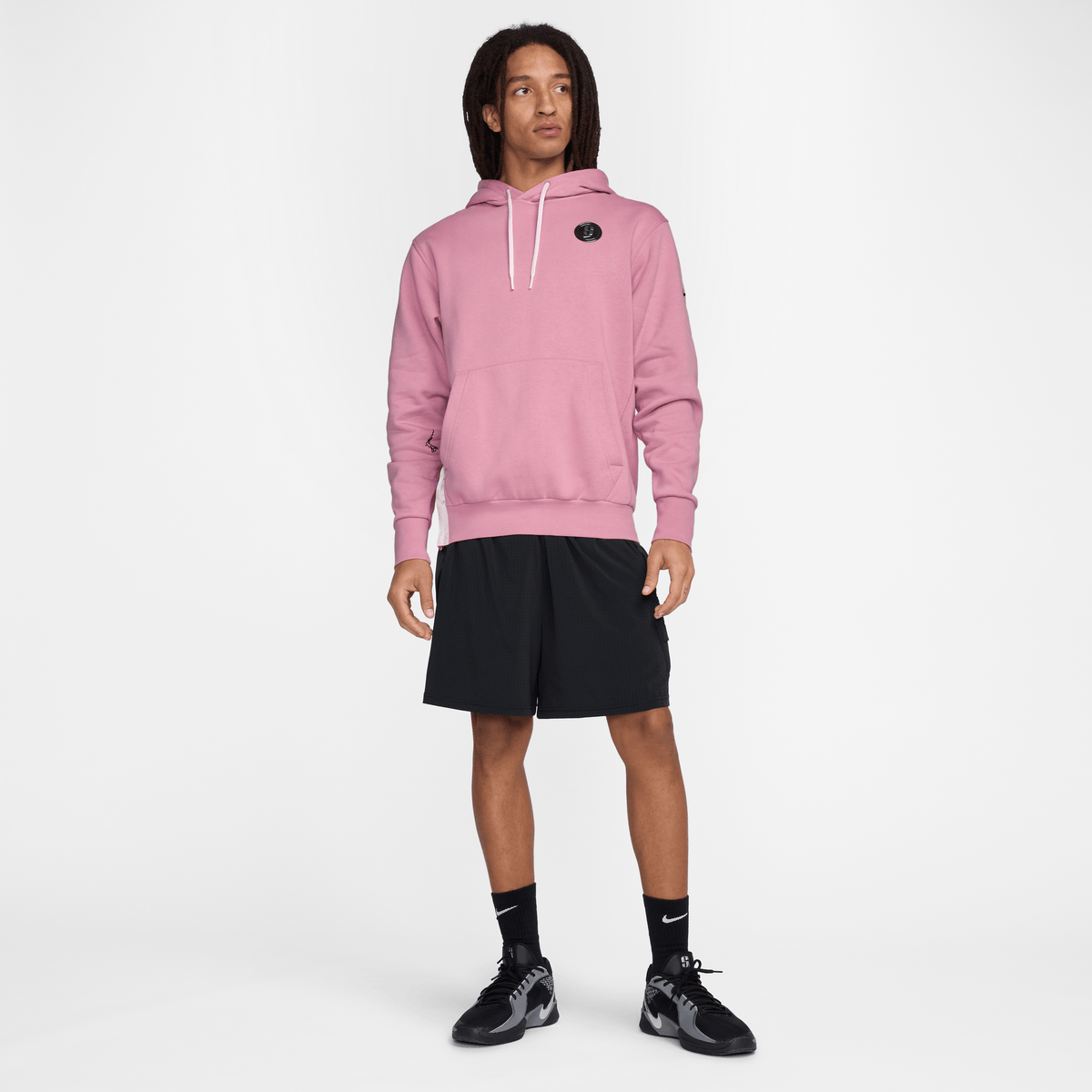Sabrina Fleece Basketball Hoodie Elemental Pink/Pink Foam/Black – FV3205-699-S – product view 2