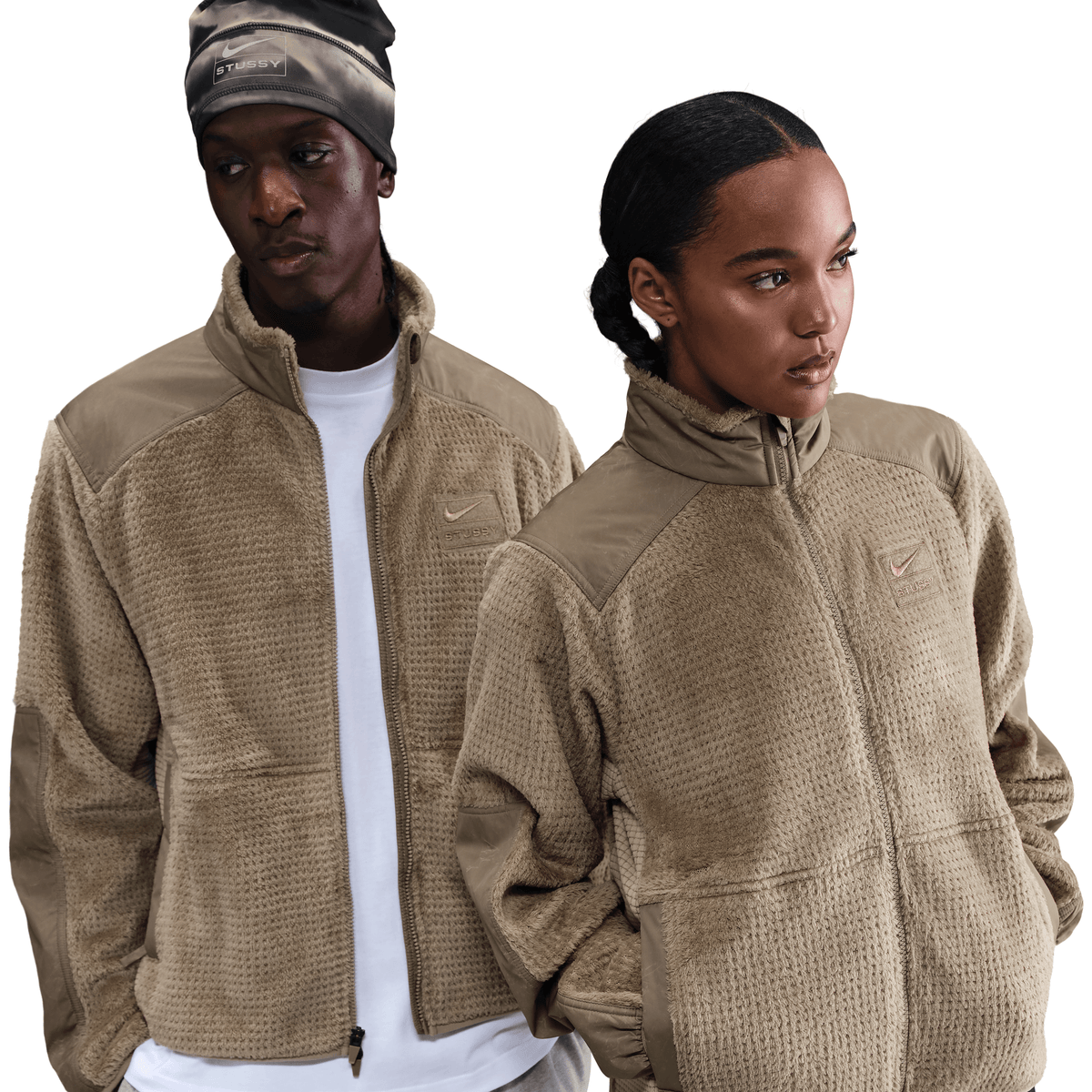 Stussy x Nike Full Zip Fleece Pine Nut – HQ8524-223-XS – product image