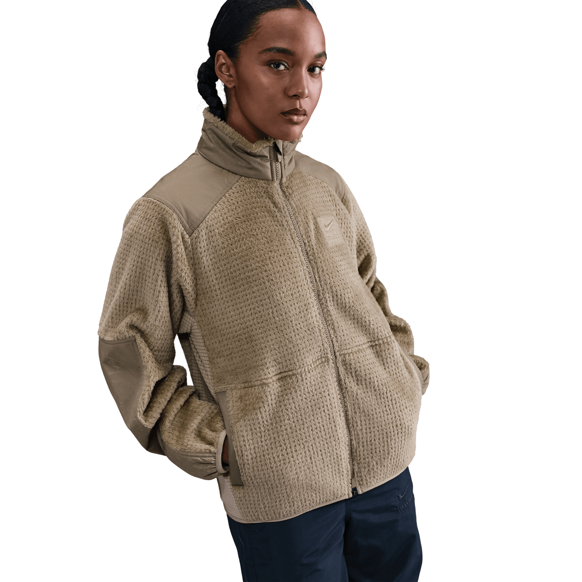 Stussy x Nike Full Zip Fleece Pine Nut – HQ8524-223-XS – product view 3