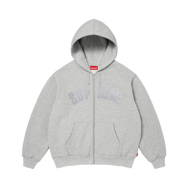 Supreme Arc Thermal Lined Zip Up Hooded Sweatshirt 'Heather Grey'