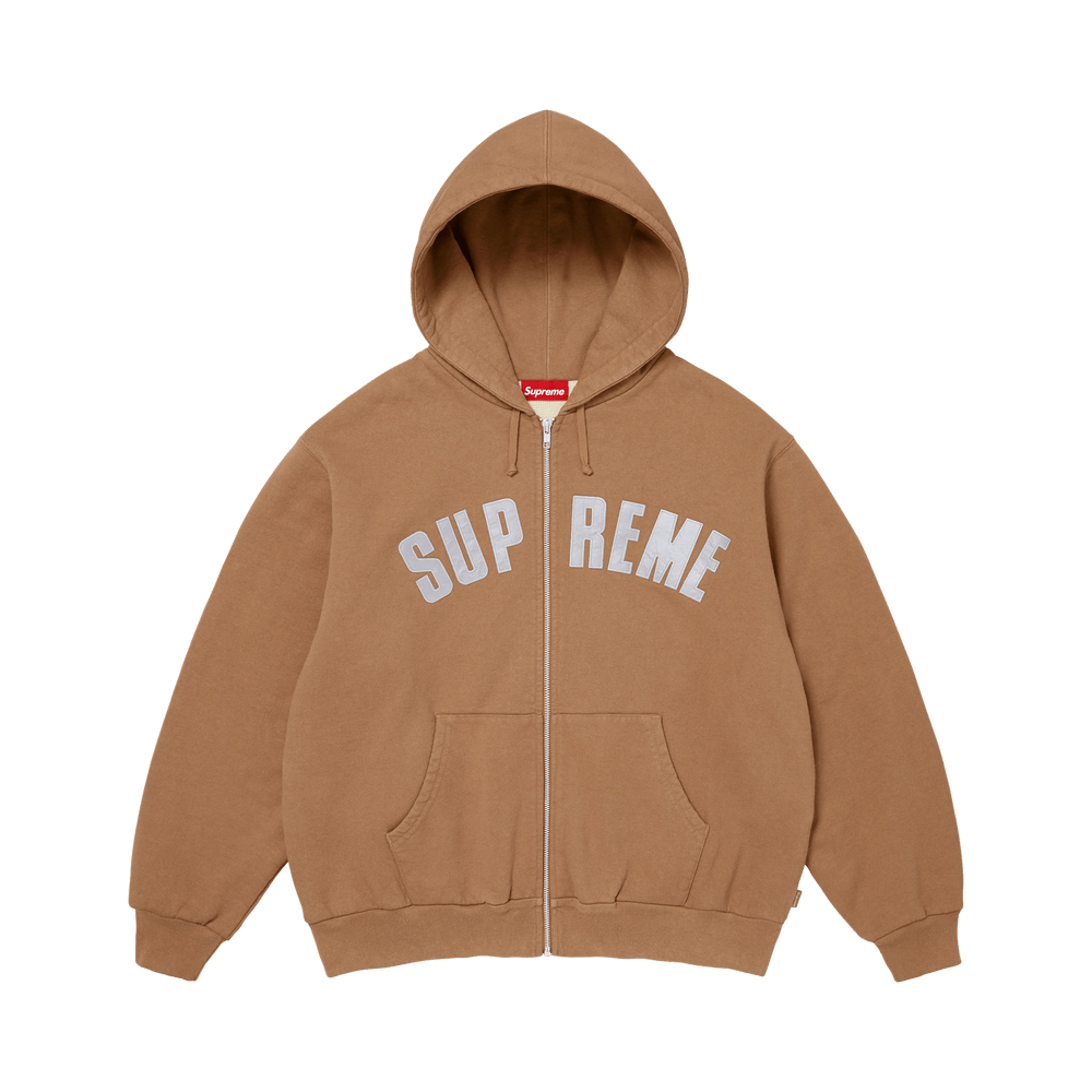 Supreme Arc Thermal Lined Zip Up Hooded Sweatshirt 'Light Brown' – FW26SW25-LIGHT-BROWN-S – product image