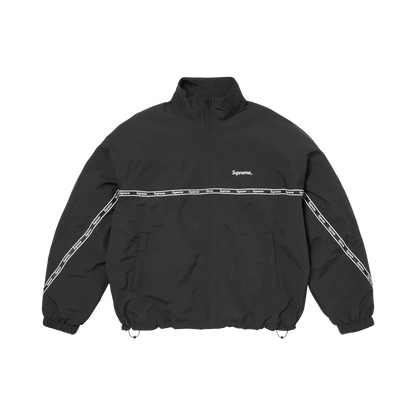 Supreme Logo Taping Track Jacket – Black