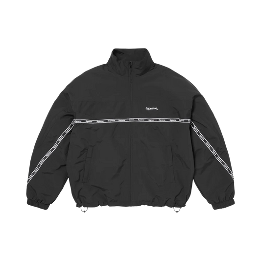 Supreme Logo Taping Track Jacket – Black