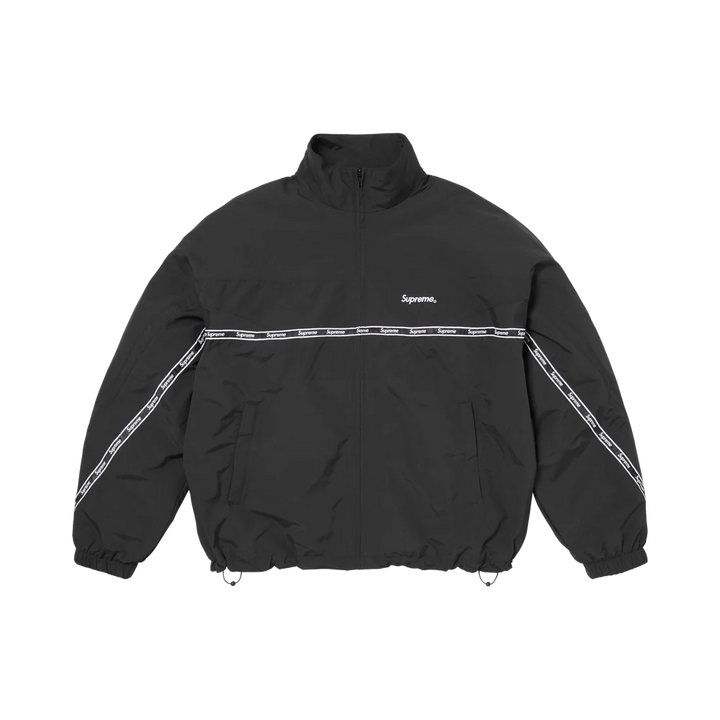 Supreme Logo Taping Track Jacket – Black
