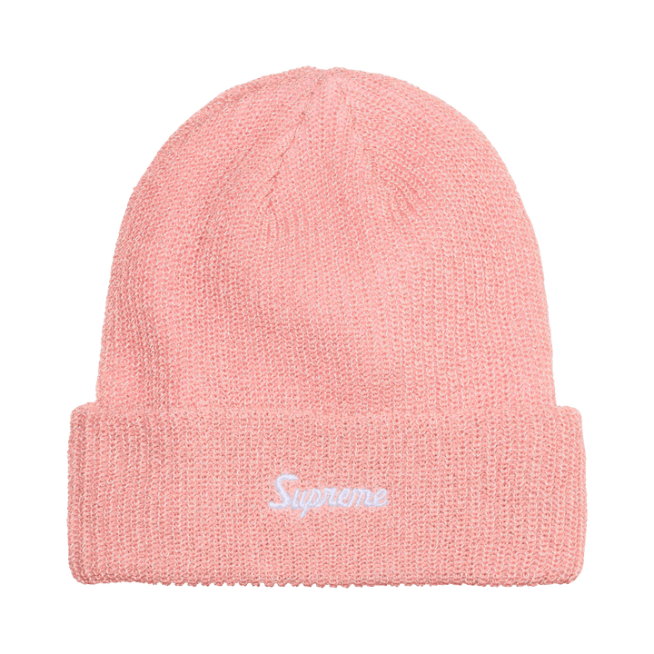 Supreme Loose Gauge Beanie 'Pink Reflective'