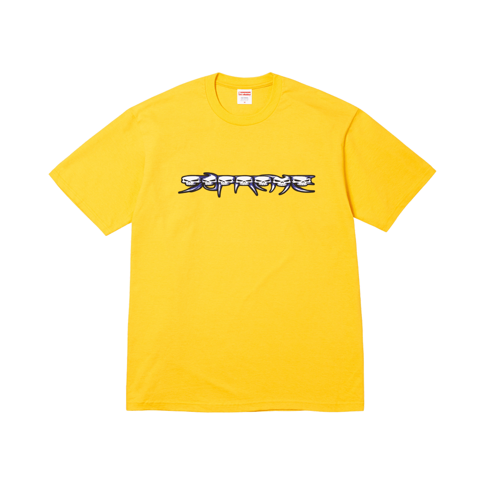 Supreme Skulls Spellout Tee 'Yellow' – FW26T24-YELLOW-S – product image