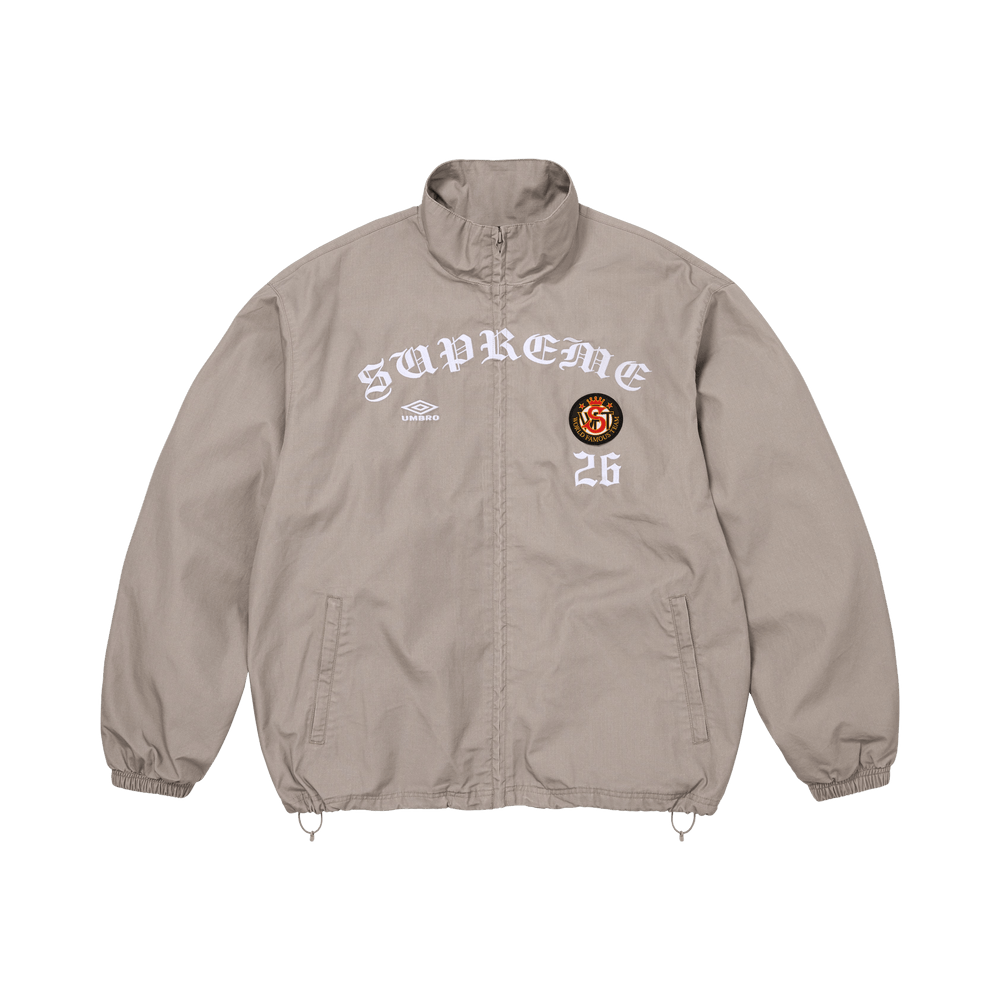 Supreme x Umbro Cotton Ripstop Track Jacket 'Grey' – FW26J92-GREY-S – product image