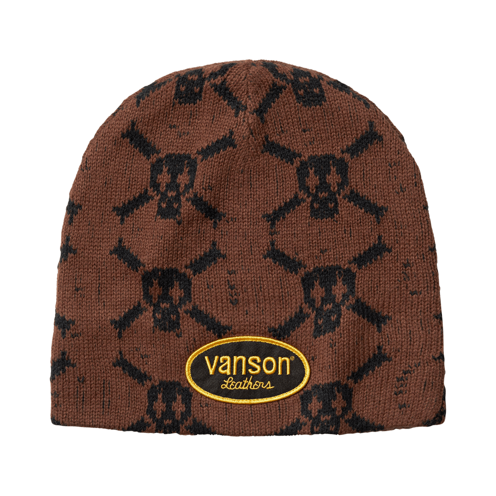 Supreme x Vanson Leathers Skull Beanie 'Brown' – FW26BN15-BROWN-ONE-SIZE – product image